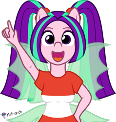 Size: 4000x4202 | Tagged: safe, alternate version, artist:melisareb, imported from derpibooru, part of a set, aria blaze, equestria girls, .svg available, absurd resolution, crossover, female, fin wings, looking at you, pigtails, pun, rhythm heaven, simple background, solo, the dazzles, transparent background, vector, visual pun, wings