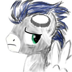 Size: 900x900 | Tagged: safe, artist:edgillock, imported from derpibooru, soarin', pegasus, pony, bust, clothes, goggles, portrait, practice drawing, uniform, wonderbolts uniform