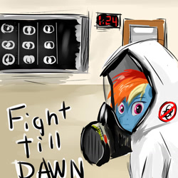 Size: 1280x1280 | Tagged: safe, artist:edgillock, imported from derpibooru, rainbow dash, hazmat suit