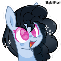 Size: 1448x1448 | Tagged: safe, artist:skyfallfrost, imported from derpibooru, oc, oc only, oc:skyfall frost, pony, bust, female, mare, portrait, simple background, solo, transparent background