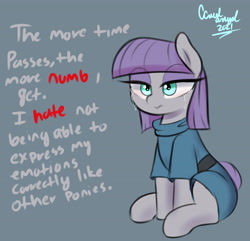 Size: 4680x4512 | Tagged: safe, artist:ccruelangel, imported from derpibooru, maud pie, earth pony, pony, absurd resolution, crying, depressed, female, sad, solo, vent art