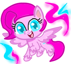 Size: 516x468 | Tagged: safe, artist:goldlines005, imported from derpibooru, oc, oc only, pegasus, pony, my little pony: pony life, :d, base used, eyelashes, female, flying, g4.5, mare, open mouth, pegasus oc, pony life, simple background, smiling, solo, transparent background, wings