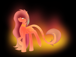 Size: 2112x1576 | Tagged: safe, artist:aonairfaol, imported from derpibooru, oc, oc only, earth pony, pony, abstract background, earth pony oc, leonine tail, raised hoof, solo