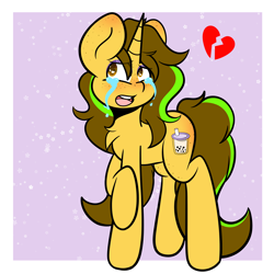 Size: 5000x5000 | Tagged: safe, artist:theawkwarddork, imported from derpibooru, oc, oc:awkward dork, pony, unicorn, absurd resolution, crying, femboy, freckles, heartbreak, makeup, male, sad, simple background