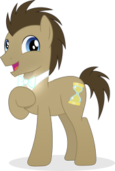 Size: 3441x5109 | Tagged: safe, artist:inaactive, artist:pumpkinpieforlife, imported from derpibooru, doctor whooves, time turner, earth pony, pony, absurd resolution, bowtie, glow, glowing, lightup, male, simple background, solo, stallion, transparent background, vector