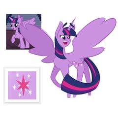 Size: 640x640 | Tagged: safe, artist:scribbleymewzaque, imported from derpibooru, part of a set, twilight sparkle, alicorn, pony, eyebrows, female, floating eyebrows, mare, simple background, solo, twilight sparkle (alicorn), white background