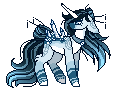 Size: 117x91 | Tagged: safe, artist:inspiredpixels, imported from derpibooru, oc, oc only, pony, animated, coat markings, crystal, gif, horn, pixel art, simple background, solo, transparent background