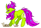 Size: 132x91 | Tagged: safe, artist:inspiredpixels, imported from derpibooru, oc, oc only, pony, animated, curved horn, gif, horn, pixel art, simple background, solo, transparent background