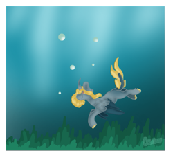 Size: 517x477 | Tagged: safe, artist:cslie, imported from derpibooru, oc, oc only, alicorn, pony, bubble, crepuscular rays, flowing tail, horn, ocean, red eyes, seaweed, smiling, solo, sunlight, swimming, underwater, water, wings