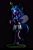 Size: 853x1280 | Tagged: source needed, safe, artist:chyvak, imported from derpibooru, izzy moonbow, semi-anthro, unicorn, ball, bipedal, clothes, dark background, g5, horn, horn impalement, hornball, izzy's tennis ball, skirt, solo, tennis ball, tennis racket