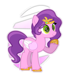 Size: 1600x1800 | Tagged: safe, artist:ponkus, pipp petals, pegasus, pony, cute, female, g5 to g4, jewelry, mare, solo, tiara