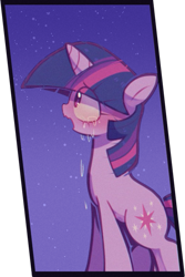 Size: 537x804 | Tagged: safe, artist:educonnectionz, edit, editor:anonymous, imported from twibooru, twilight sparkle, pony, unicorn, crying, female, image, looking up, mare, night, panel, png, sad, simple background, sky, solo, stars, teary eyes, transparent background, unicorn twilight