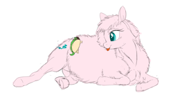 Size: 4096x2528 | Tagged: safe, artist:xleadmarex, derpibooru exclusive, imported from derpibooru, oc, oc:fluffle puff, pony, duo, food, lying down, simple background, taco, tongue out, white background