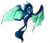 Size: 2645x2267 | Tagged: safe, artist:firospone, imported from derpibooru, oc, oc only, pegasus, pony, feather, flowing tail, flying, gift art, green eyes, high res, horn, looking at you, signature, simple background, smiling, smiling at you, solo, sparkles, spread wings, tail, teeth, transparent background, wings