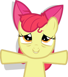 Size: 6000x6785 | Tagged: safe, artist:twilirity, imported from derpibooru, apple bloom, earth pony, pony, apple family reunion, .svg available, apple bloom's bow, bow, dishevelled, female, filly, hair bow, simple background, solo, tired, transparent background, vector