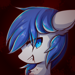 Size: 2048x2048 | Tagged: safe, artist:yilo, imported from derpibooru, oc, oc only, oc:canicula, pony, blood, bust, high res, profile, solo