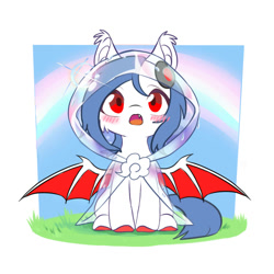 Size: 1000x1000 | Tagged: artist needed, source needed, safe, imported from derpibooru, oc, oc only, oc:canora, bat pony, pony, :o, open mouth, raincoat, solo
