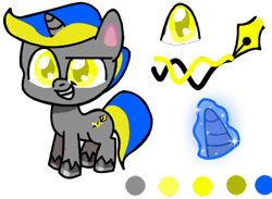 Size: 450x329 | Tagged: safe, alternate version, artist:goldlines005, imported from derpibooru, oc, oc only, oc:gold lines, pony, unicorn, my little pony: pony life, g4.5, glowing horn, horn, magic, magic aura, male, pony life, reference sheet, simple background, smiling, smirk, solo, stallion, transparent background, unicorn oc, unshorn fetlocks