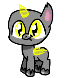 Size: 261x298 | Tagged: safe, artist:goldlines005, imported from derpibooru, oc, oc only, alicorn, bat pony, bat pony alicorn, pony, my little pony: pony life, bald, base used, bat wings, g4.5, horn, pony life, simple background, smiling, smirk, solo, transparent background, wings