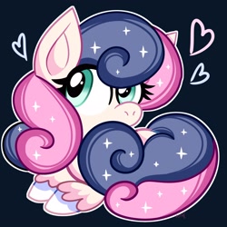 Size: 3000x3000 | Tagged: safe, artist:amycakes05, imported from derpibooru, bon bon, sweetie drops, earth pony, pony, adorabon, cute, female, heart, high res, mare, simple background, solo, unshorn fetlocks