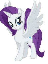 Size: 874x1162 | Tagged: safe, artist:goldlines005, imported from derpibooru, rarity, alicorn, pony, alicornified, base used, cardboard twilight, eyelashes, female, horn, mare, race swap, raricorn, simple background, smiling, solo, transparent background, wings