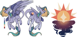 Size: 1280x616 | Tagged: safe, artist:velnyx, imported from derpibooru, oc, oc only, oc:eventide aura, pony, seraph, colored wings, female, mare, multicolored wings, multiple wings, simple background, solo, transparent background, wings