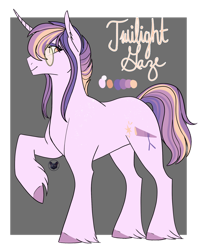 Size: 1280x1578 | Tagged: safe, artist:felinenostalgic, imported from derpibooru, oc, oc only, oc:twilight gaze, pony, unicorn, color palette, female, glasses, mare, offspring, parent:big macintosh, parent:twilight sparkle, parents:twimac, solo