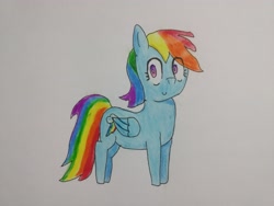 Size: 4000x3000 | Tagged: safe, artist:cherro, imported from derpibooru, rainbow dash, pony, solo, traditional art