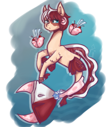 Size: 609x690 | Tagged: safe, artist:positiivity, imported from derpibooru, oc, oc only, merpony, seapony (g4), blue background, blue eyes, crepuscular rays, dorsal fin, fins, fish tail, flowing tail, looking at you, ocean, simple background, solo, tail, transparent background, underwater, water