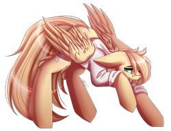 Size: 2548x1956 | Tagged: safe, artist:inspiredpixels, imported from derpibooru, oc, oc only, oc:nick, pegasus, pony, face down ass up, floppy ears, male, raised hoof, simple background, solo, stallion, transparent background