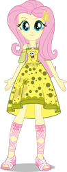 Size: 1024x2617 | Tagged: safe, artist:edy_january, edit, imported from derpibooru, vector edit, fluttershy, equestria girls, clothes, dress, solo, spongebob squarepants, spongebob squarepants (character), spongeshy squarepants, spongshy, vector