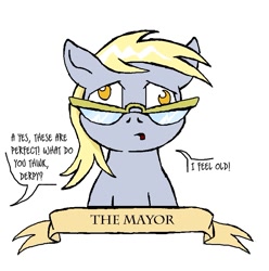 Size: 795x803 | Tagged: safe, artist:owlor, imported from derpibooru, derpy hooves, pony, from the desk of mayor mare, glasses, solo