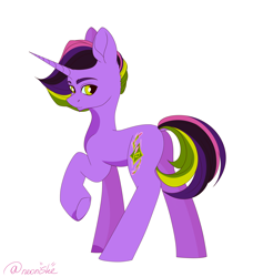 Size: 2736x3000 | Tagged: safe, artist:neonishe, imported from derpibooru, oc, oc only, oc:mist diamond, pony, unicorn, high res, simple shading, solo