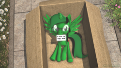 Size: 1920x1080 | Tagged: safe, artist:christian69229, imported from derpibooru, oc, oc only, oc:fernando jesús, alicorn, pony, 3d, alicorn oc, box, cardboard box, glasses, horn, letter, looking at you, male, pony in a box, solo, source filmmaker, stallion, wings