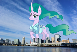 Size: 3000x2000 | Tagged: safe, artist:jhayarr23, artist:thegiantponyfan, imported from derpibooru, mistmane, pony, unicorn, female, giant pony, giant unicorn, giantess, high res, highrise ponies, irl, japan, macro, mare, mega giant, photo, ponies in real life, tokyo