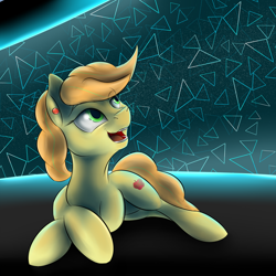 Size: 1024x1024 | Tagged: safe, artist:com3tfire, imported from derpibooru, oc, oc only, earth pony, pony, appleneedle oc, gift art, original character do not steal, solo