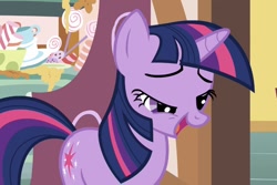 Size: 1126x750 | Tagged: safe, screencap, twilight sparkle, pony, unicorn, derp, lidded eyes, open mouth, unicorn twilight