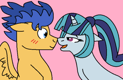 Size: 580x379 | Tagged: safe, artist:jadeharmony, artist:jadethepegasus, imported from derpibooru, flash sentry, sonata dusk, equestria girls, blushing, female, male, shipping, straight