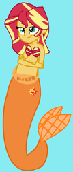 Size: 330x774 | Tagged: safe, artist:jadeharmony, artist:jadethepegasus, imported from derpibooru, sunset shimmer, mermaid, equestria girls, bra, clothes, cutie mark on human, mermaid tail, mermaidized, seashell bra, species swap, stupid sexy sunset shimmer, underwear