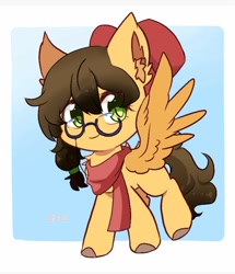 Size: 832x966 | Tagged: artist needed, safe, imported from derpibooru, oc, oc only, pegasus, pony, glasses, solo