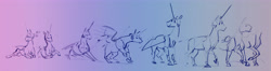 Size: 5359x1405 | Tagged: safe, artist:alumx, imported from derpibooru, princess celestia, alicorn, pony, gradient background, sketch