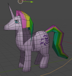 Size: 452x474 | Tagged: safe, artist:loopilerp, imported from derpibooru, windy (g1), pony, unicorn, 3d, 3d model, female, g1, low poly, mare, solo