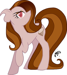 Size: 1025x1141 | Tagged: safe, artist:gallantserver, imported from derpibooru, oc, oc only, oc:chocolate stone, earth pony, pony, female, mare, offspring, parent:cheese sandwich, parent:pinkie pie, parents:cheesepie, simple background, solo, transparent background