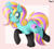 Size: 4000x3600 | Tagged: safe, artist:ziemniax, edit, imported from derpibooru, oc, oc only, pony, unicorn, blushing, clothes, cute, cutie mark, drawthread, female, horn, looking back, magic, mare, one eye closed, simple background, socks, solo, stockings, thigh highs, wink