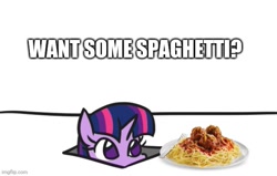 Size: 627x398 | Tagged: safe, artist:jargon scott, edit, imported from derpibooru, twilight sparkle, asdfmovie, asdfmovie14, food, hole, meme, pasta, spaghetti