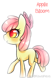 Size: 450x682 | Tagged: safe, artist:kawaii4eva, artist:lottafandoms, imported from derpibooru, apple bloom, earth pony, pony, female, filly, solo