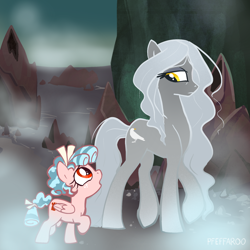 Size: 1280x1280 | Tagged: safe, artist:pfeffaroo, imported from derpibooru, cozy glow, oc, earth pony, pegasus, pony