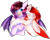 Size: 2266x1812 | Tagged: safe, artist:mantequia, artist:mantequía, imported from derpibooru, oc, oc only, oc:bree berry, oc:making amends, bat pony, pegasus, pony, colored wings, duo, hug, simple background, transparent background, two toned wings, wings