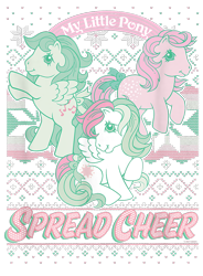 Size: 700x950 | Tagged: safe, imported from derpibooru, cotton candy (g1), medley, starshine, earth pony, pegasus, pony, alternate color palette, bipedal, christmas, cropped, design, female, g1, holiday, mare, merchandise, official, shirt design, simple background, solo, starshine (g1), text, transparent background