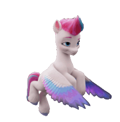 Size: 629x641 | Tagged: safe, imported from derpibooru, zipp storm, pegasus, pony, animated, cropped, female, flying, g5, gif, mare, my little pony: a new generation, official, rotating, shadow, simple background, solo, spinning, transparent background, turnaround